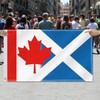 3×5 FT Canada Scotland Combo Flag,Large Canadian Scottish Decor,Double Side