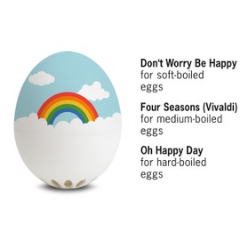 Rainbow PiepEi - Singing Egg Timer for Cooking with - Egg Cooker for 3 Hardness Levels - Good Mood Gift - Funny Cooking Egg - Music Egg Timer - Brainstream