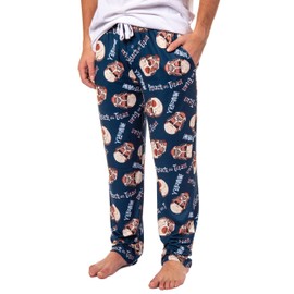 Men's Attack On Titan Manga Merch Pajama Pants Colossal Titan Anime Adult Sleep Pants (XX-Large) Blue