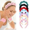 Luckybear Spa Headband for Washing Face, Velvet Makeup Headband, Bubble