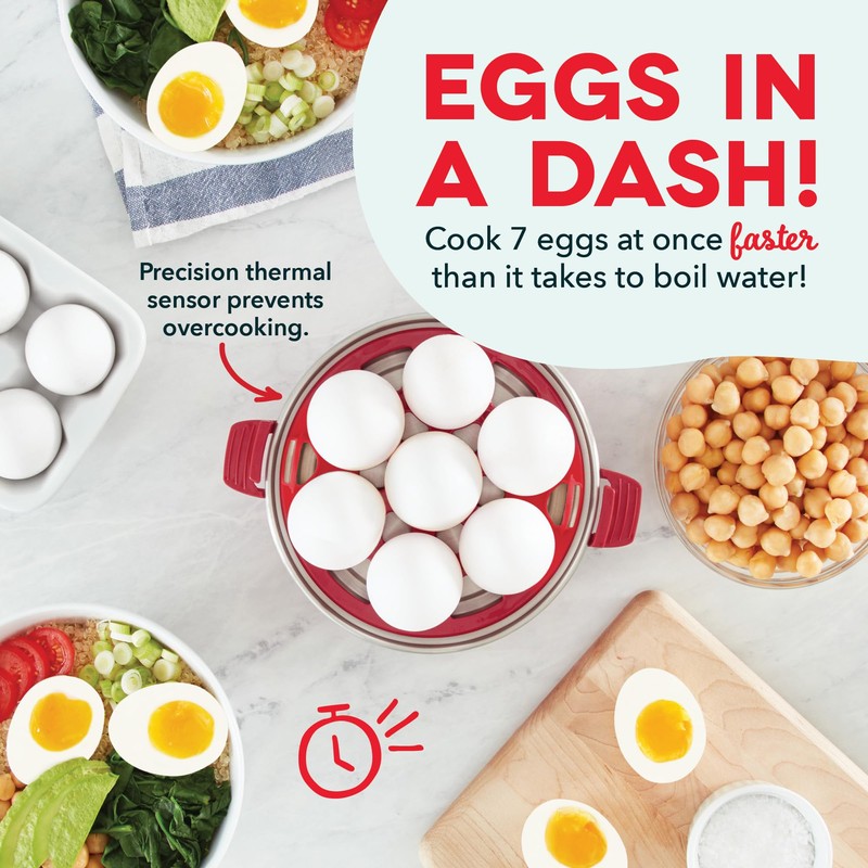 DASH Rapid Egg Cooker: 7 Egg Capacity Electric Egg Cooker