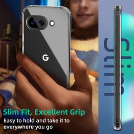 ONES Goolgle Pixel 10a Slim Case,Military-Grade Drop Guard, Anti-Yellowing, Shockproof Cove Pixel 10a, Scratch-Resistant, Transparent