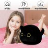 Zaloife Black Cat Cuddly Toy, Plush Toy Cat 18 cm,