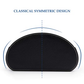 BONNY DODO Remote Control Holders Organizer Box with 5 Compartment PU Leather Multi-functional Office Desk Storage Caddy Store (Black)