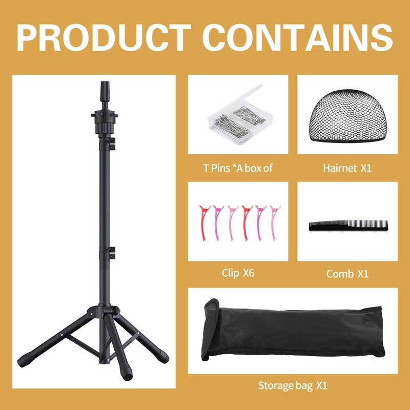 Relx Wig Head Stand - Adjustable Mannequin Head Stand -
