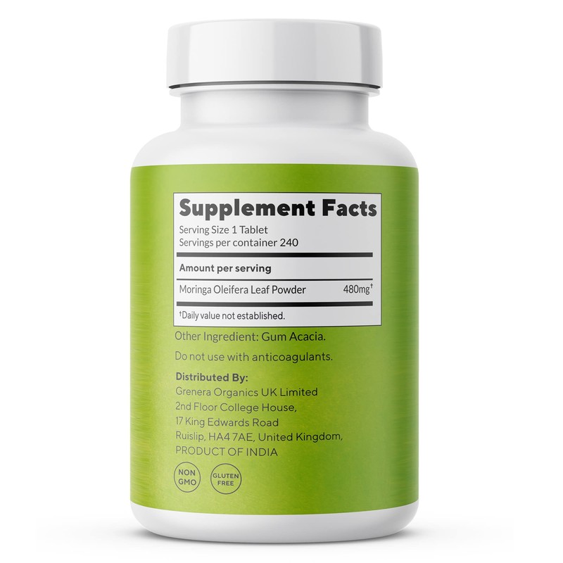 Moringa Mantra Moringa Leaf Powder Tablets 240 nos from Organic