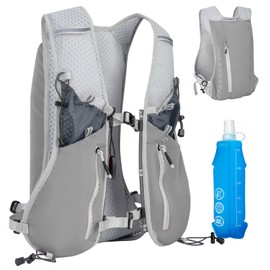 Expansea 7L Running Vest for Men and Women, Running Backpack with 500 ml Water Bottle, Multifunctional Ultralight Reflective Running Vest for Running, Cycling, Trails, Marathons, Camping