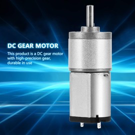 Gear Motor DC 6V/12V 16GA030 0.4 inch (10 mm) Shaft Length Smart Car Low Heat Low Loss Abrasion Resistant Electric Gear Motor (12V 150RPM)