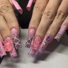 TBRZTR Press on Nails Extra Long Pink Gradient False Nails