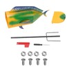 NOENNULL Largemouth Fish Mailbox Large Metal Mail Box Fish Shape