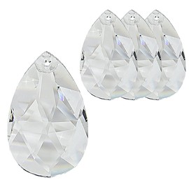 Beluga Crystal Suncatcher Set for Hanging, 4 Crystal Pendulums with Diamond Cut 30% High Lead Crystal 50 mm