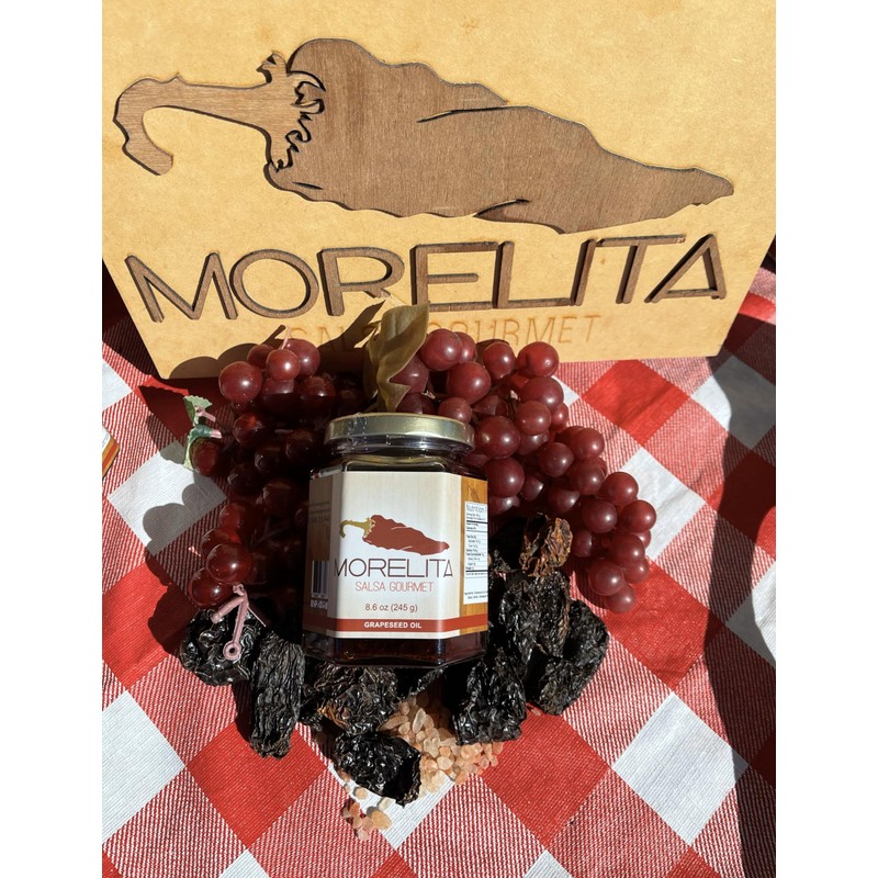 Morelita Salsa Gourmet, Grapeseed Oil Based Salsa with Morita Peppers
