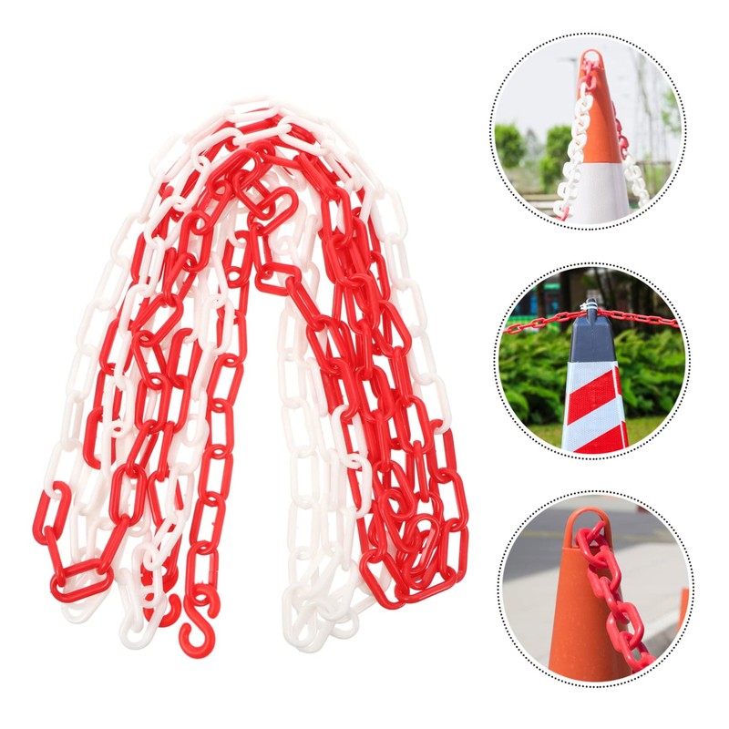 VILLFUL Plastic Barrier Chain 5m Caution Security for Crowd Control