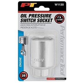 Performance Tool W1130 Heat Treated Chrome Vanadium Steel Oil Pressure Sending Unit Socket Set with 1-Inch and 1 1/16-Inch Sizes