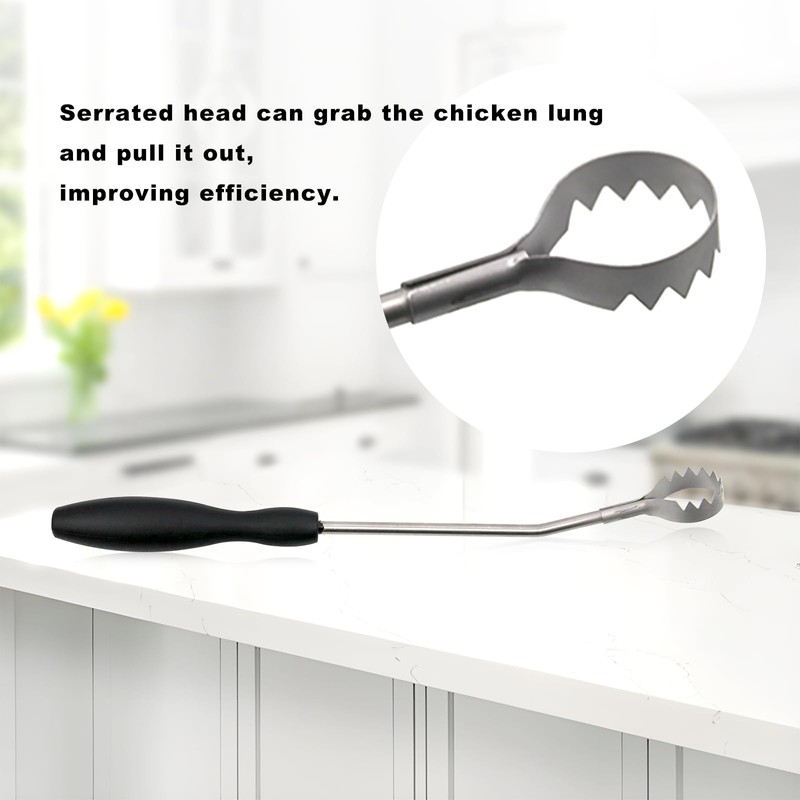 CNQLIS Lung Remover Tool for Easy Evisceration of Poultry Lungs