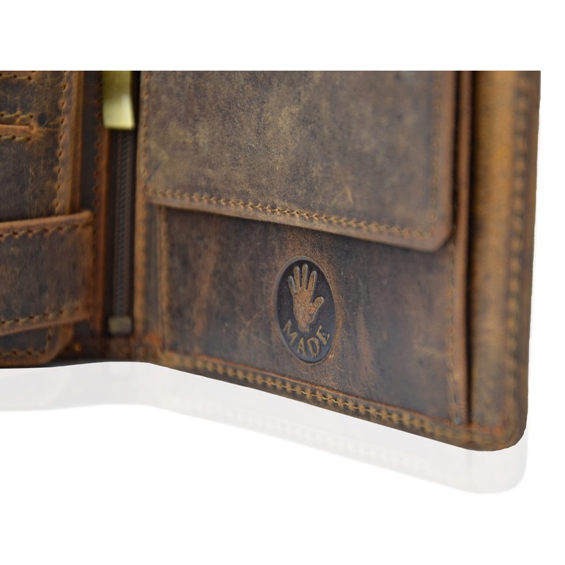 GREEN DEED Genuine Leather Men's Wallet - Large Leather Wallet