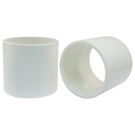 Luomorgo 2" PVC Pipe Fitting Coupling Connector, 2 Pack Socket x Socket Pipe Fitting Slip, White Coupling Connector for Plumbing, Extension