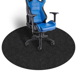 Ewolee Floor Protection Mat, Office Chair Underlay for Laminate, Parquet, Tiles and Hard Floors, Carpet Non-Slip to Protect Your Floor from Scratches (Black)