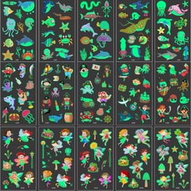 Luminous tattoo sticker tattoo henna face painting mask deco - 5. Fairy Q-5 types / 야광 타투스티커 문신 헤나 페이스페인팅 마스크데코 - 5. 요정Q-5종