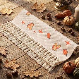 Dilunave Fall Football Pumpkin Doormat Tassels Tis The Season Rug 24 x 36''