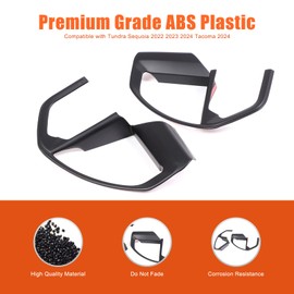 Car ABS Steering Wheel Moulding Cover Trims Stickers Compatible with Toyota Tundra Sequoia 2022 2023 2024 Tacoma 2024 ABS Interior Accessories (Matte Black)