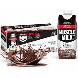 Muscle- Milk High Protein Chocolate Shake, 25g Protein, 11 fl oz Bottles (18 Pack) – Custom bundled by MOOCHI