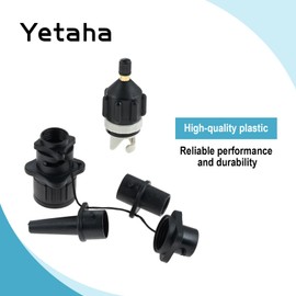 Yetaha SUP Pump Adaptor Converter, Inflatable Boat Air Pump Valve Adapter, Paddle Board Pump Adaptor with 4 Air Valve Nozzles for Inflatable Rowing Boat for Inflatable Dinghy Boat