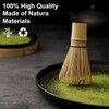KIRZAX Matcha Whisk, Bamboo Whisk with 100 Bristles for Creamy