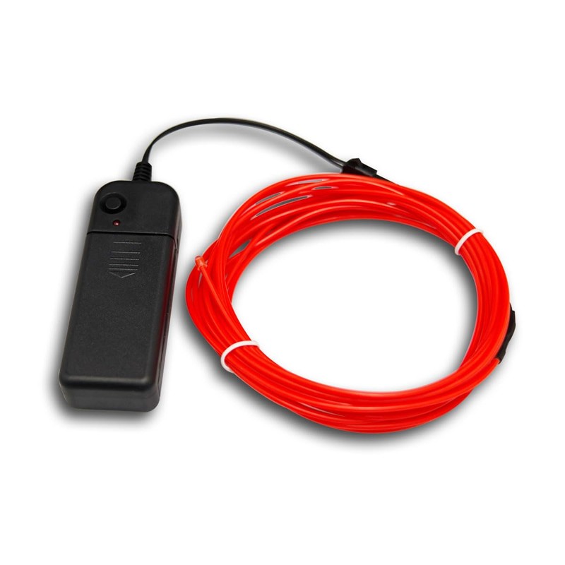 TiTiToo Red 5m El Wire, Portable Battery Pack Neon Wire