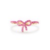 Pink Bow Ring 14k Gold Plated S925 Sterling Silver Bow