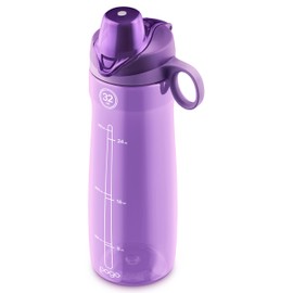 Pogo BPA-Free Plastic Water Bottle with Chug Lid, Purple, 32 oz.