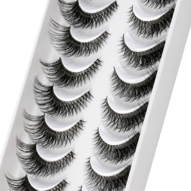 3D False Eyelashes, Natural Eyelashes, Pure Handmade Natural Look, Fluffy