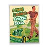 J9725 Jumbo Funny Birthday Father Card: K Grass With Envelope
