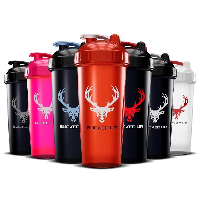 Bucked Up Perfect Shaker Bottle - 28 oz. Drinkware:_Black/Green