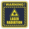 Laser Radiation Warning Sign Sticker Decal Design 5'' X 5''