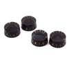 Alnicov Guitar Contral Knobs,Black Clear Knobs With Gold Word Electric