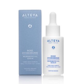 Alteya Bio-Rose Hydrobiome Microbiotic H.A. Serum 30 ml - NaTRUE-zertifizierte Bio-Hautpflege mit Drei-Rosen-Komplex, dreifachem Hyaluron und Ectoin – spendet Feuchtigkeit und verbessert den Hautglanz