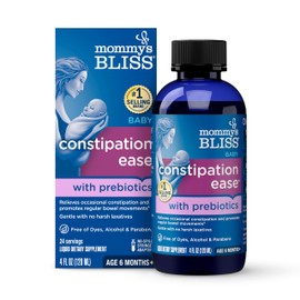 Mommy's Bliss Mommy's Bliss Constipation Ease + Prebiotics, Relieves Occasional Constipation, Gentle & Safe, No Harsh Laxatives, 4 Fl Oz Bottle (Pack of 1)