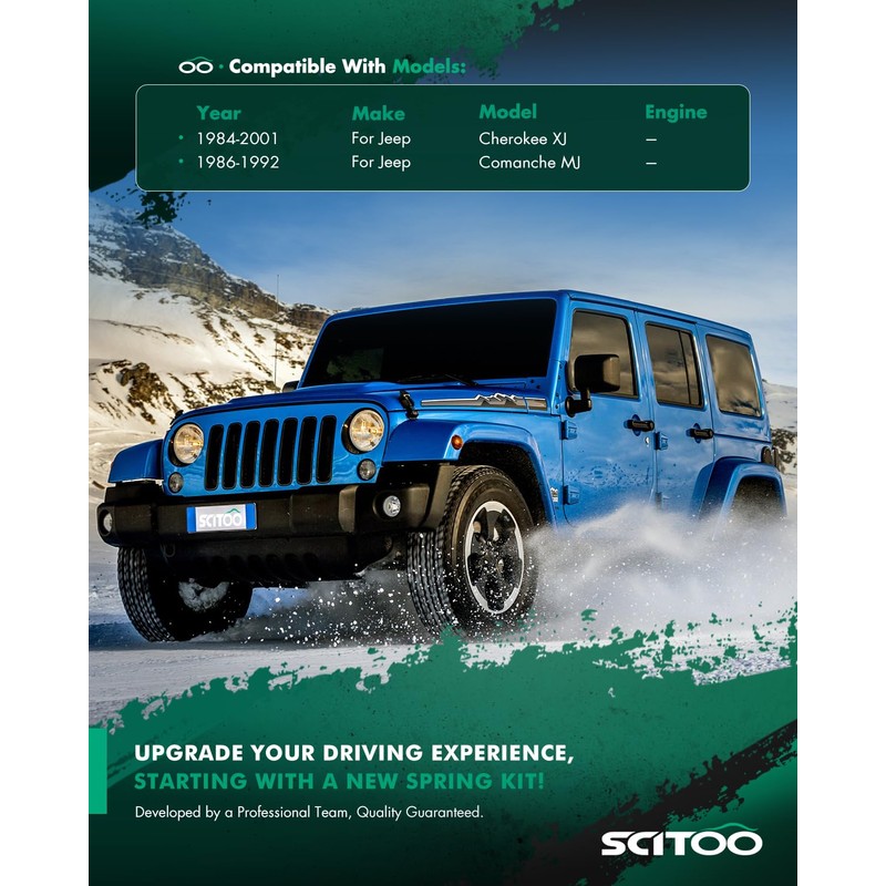 SCITOO Kits Shackle Adjustable 1-2" Rear Leveling Kit Compatible With