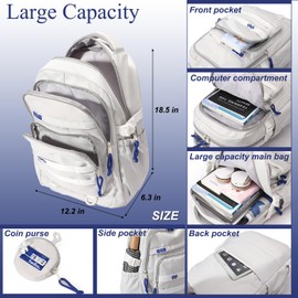 YJMKOI Large capacity Backpack for Teen Girls Aesthetic Student Schoolbag Middle School Girls Backpack