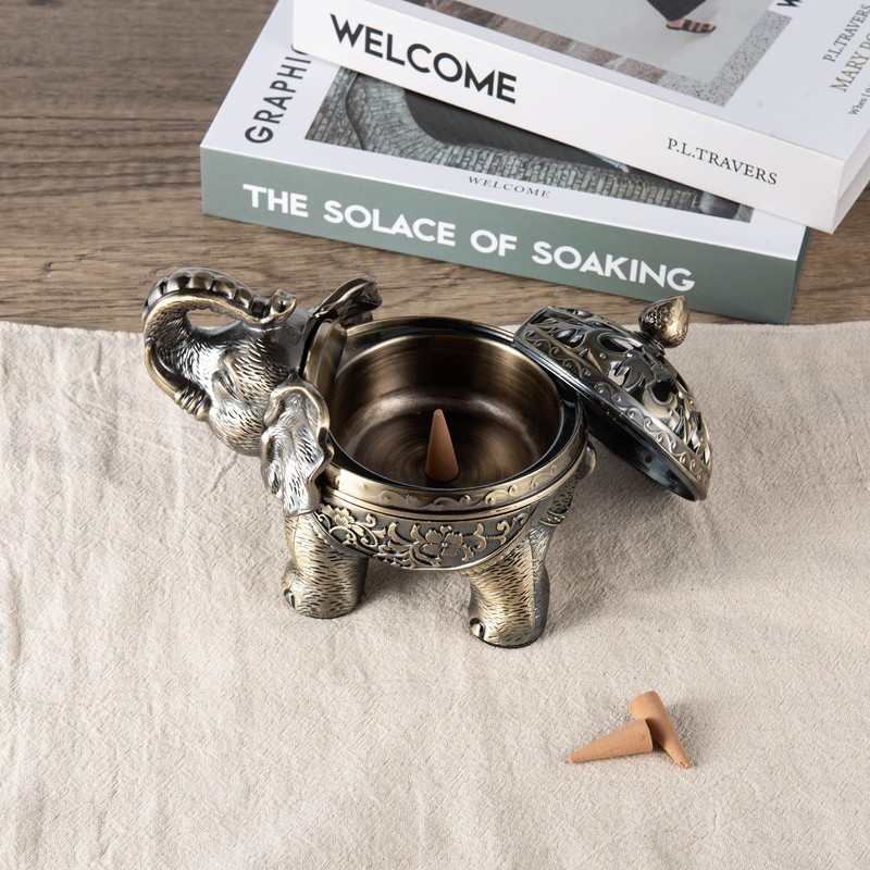 Feyarl Incense Burner Incense Burner Incense Holder Alloy Interior Figurine