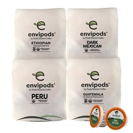 Fresh Roasted Coffee, Organic Mold & Mycotoxin 3rd Party Tested envipod Variety Pack | USDA Organic, Kosher | 48 Count, Not for use in Ninja or Hamilton Beach Brewers