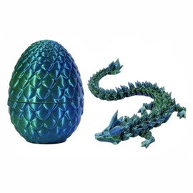 3D Printed Dragon with Egg Dinosaur Toys for Boys and Girls Dragon Egg Fidget Toy Flexible Joints Dragon