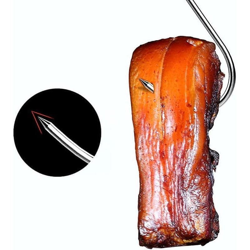 WADY Meat Hooks, 12Pcs Premium Stainless Steel Butcher Hook Smoking