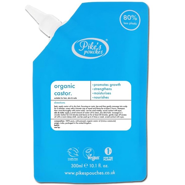 Organic Castor Oil Cold Pressed Hexane Free 300ml – For