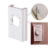 White Dual-Pole Line Voltage Thermostat Housing Designed for Vintage D22