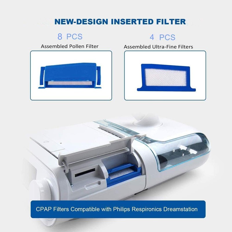 Filtros CPAP de repuesto Ezzke para DreamStation, 6 filtros grandes