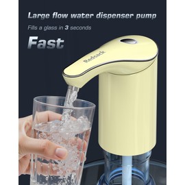 Redsack Electric Water Bottle Dispenser for 3-5 Gallon Jug, Automatic USB-C Water Jug Dispenser, Portable Upgraded Submersible Water Pump,High-Power & Silent Operation for Camping Home Office Bedroom