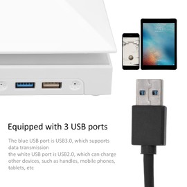 Annadue Fan for Series X with Three Speeds, Adjustable by Touch Switch, RGB LED Light, 3 USB Ports, High Performance Cooling, Low Noise for