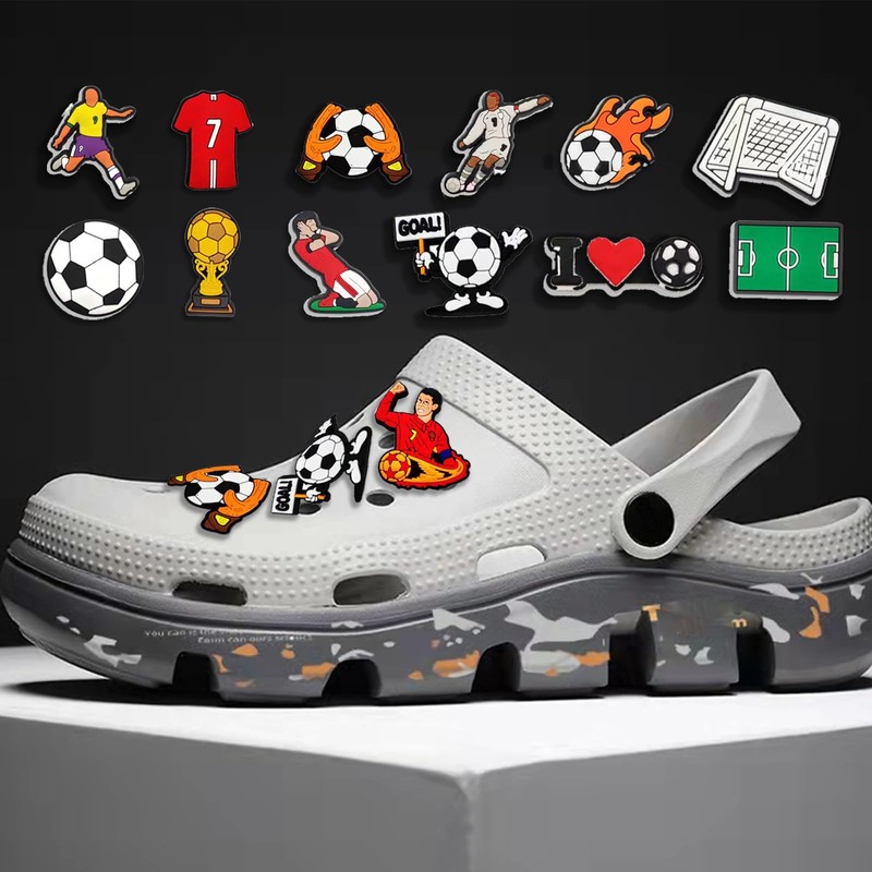 Keismodye 20PCS Football Shoe Charms Fits for Clog Sandal, Birthday